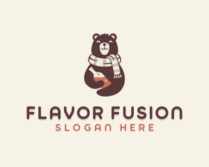 Bear Liquor Scarf logo design