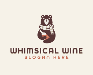 Bear Liquor Scarf logo design