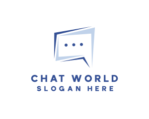 Speech Bubble Chat logo design