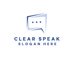 Speech Bubble Chat logo design