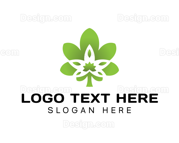 Cannabis Organic Leaf Logo