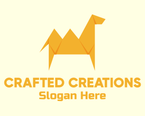 Yellow Camel Origami logo design