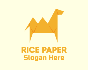 Yellow Camel Origami logo design