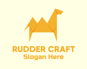 Yellow Camel Origami logo design