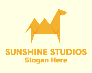 Yellow Camel Origami logo design