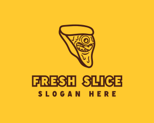 Pizza Slice Monster logo design