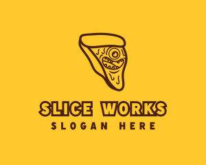 Pizza Slice Monster logo design