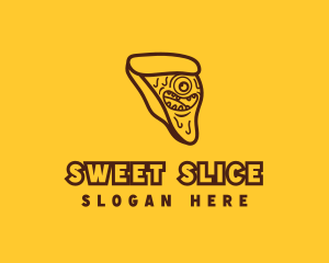 Pizza Slice Monster logo design