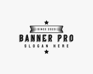 Retro Banner Business logo design