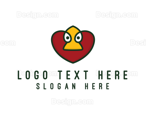 Duck Beak Heart Logo