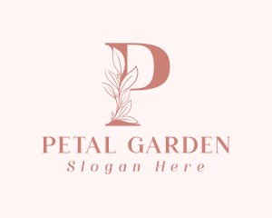 Elegant Leaves Letter P logo design