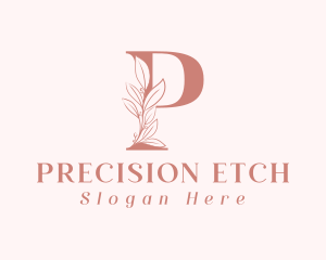 Elegant Leaves Letter P logo design