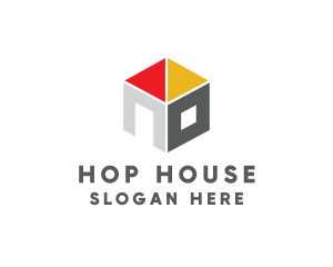 Architectural House Cube logo design