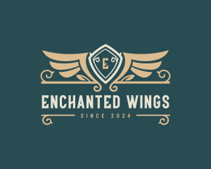 Royal Winged Shield logo design