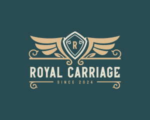 Royal Winged Shield logo design