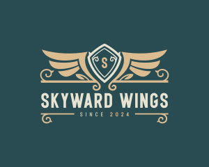 Royal Winged Shield logo design