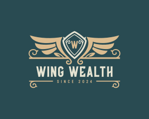 Royal Winged Shield logo design