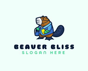 Janitorial Sanitation Beaver logo design