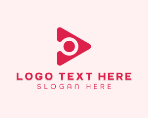 Magnifying Glass Play Button logo