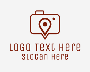 Photograph - Camera GPS Location Pin logo design