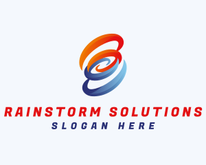 Fire Storm Whirlwind logo design