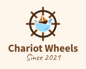 Marine Sailing Wheel logo design