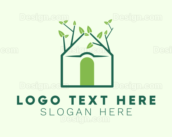 Landscaping Leaf House Logo