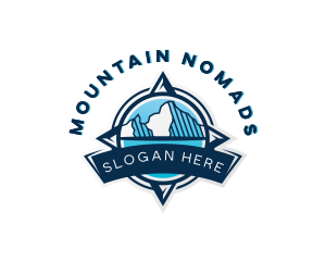 Mountain Compass Navigation logo design