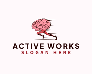 Running Brain Exercise logo design