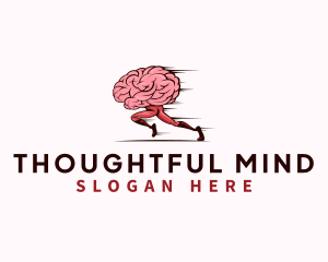 Running Brain Exercise logo design