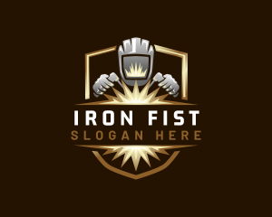 Industrial Shield Welding logo design