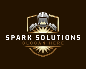 Industrial Shield Welding logo design