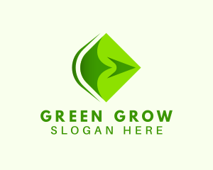 Green Forwarding Arrow logo design