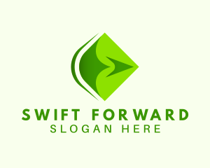 Green Forwarding Arrow logo design