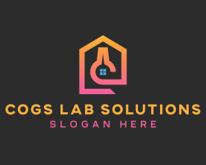 Pink Lab House logo design