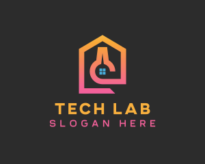 Pink Lab House logo design