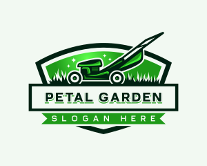 Grass Cutter Lawn Mower logo design