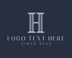 Law Firm Column Letter H logo