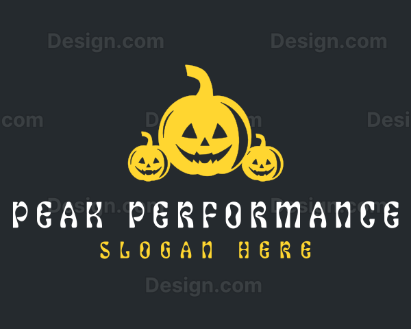 Halloween Scary Pumpkin Logo