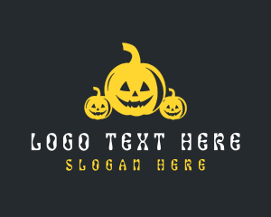 Halloween Scary Pumpkin logo