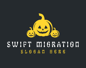 Halloween Scary Pumpkin Logo