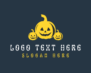 Halloween Scary Pumpkin logo