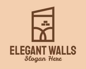 Brown Wall Construction logo design