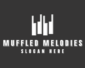 Modern Music Piano Keys logo design