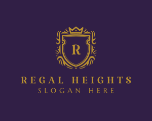 Shield Crown Regal logo design