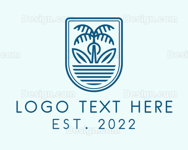 Summer Beach Surfing Logo