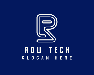 Modern Tech Letter R logo design