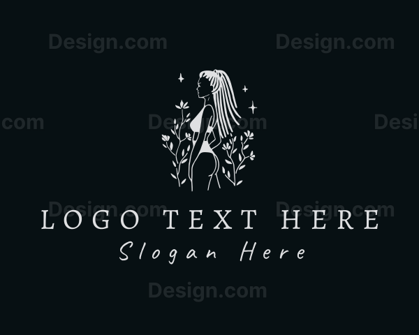 Floral Woman Lingerie Logo