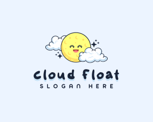 Happy Moon Cloud logo design