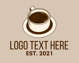 Dark Coffee Line Art logo